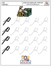 r harfi çizgi çalışması